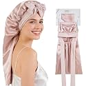 ZIMASILK Long Mulberry Silk Bonnet for Sleeping Women