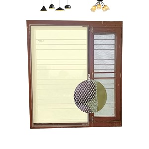 24x24 inch-2x2 ft pack 1 colour cream pre-stitched windows mosquito net insect net adhesive with hook and loop for window framewooden frame highly durable and safe
