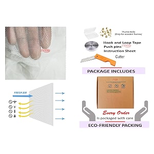 48x72 inch-4x6 ft pack 1 colour white pre-stitched windows mosquito net insect net adhesive with hook and loop for window framewooden frame highly durable and safe