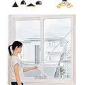 (60x120 inch)-5x10 Ft (Pack 1), Colour White, Pre-Stitched, Windows Mosquito Net, Insect Net Adhesive with Hook and Loop for Window Frame,Wooden Frame| Highly Durable and Safe