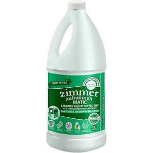 zimmer aufraumen plant based liquid detergent 1l - with reetha amp glucosides  enzyme powered  low foam matic liquid for front amp top load  madurai jasmine fragrance