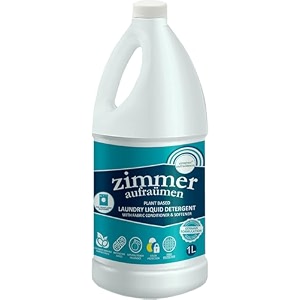 zimmer aufraumen laundry liquid detergent front amp top load machine low-foaming ph balanced with fabric conditioner and fragrance 1 liter original