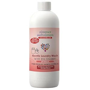 zimmer aufraumen plant based liquid detergent 1l - with reetha amp glucosides  enzyme powered  low foam matic liquid for front amp top load  madurai jasmine fragrance