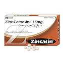 Zincasin (LeeWell) Chewable Zinc Carnosine | Leaky gut repair supplement | Strengthen Digestive system, stomach immunity, Taste buds function, Neurotransmitter Support | Healthy IBS, IBD, Gastric Ulcer Support - 60 sugar-free