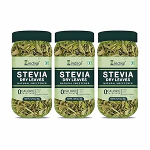 zindagi stevia dry leaves  natural stevia zero calorie amp sugarfree sweetener  pack of 2