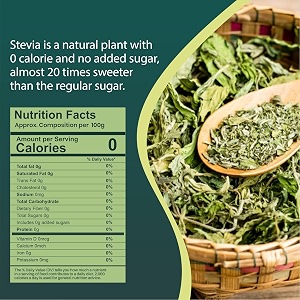 zindagi stevia dry leaves  stevia sugar free amp fat-free sweetener  pack of 5