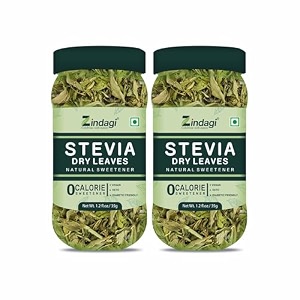 zindagi stevia sugar free leaves  natural stevia plant dry leaves  vegan sweetener  70gm