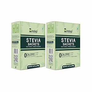 zindagi stevia sugar sachets  stevia plant based natural sweetener  diabetic friendly sweetener  200 sachets