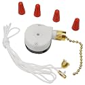Zing Ear ZE-208s 3 Speed 4 Wire Ceiling Fan Pull Chain Switch Speed Controller - Brass Finish