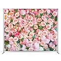 Zink Roses Photo Backdrop - Wrinkle-Free 4.5 Ft x 6 Ft Roses Photo Studio Backdrop for Birthdays, Weddings, Bridal Showers, Valentine's Day, and More