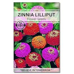 navika seeds  grow with us zinnia lilliput flower seedperfect for terrace gardening winter amp summer blooms in india-includes free e-book for kitchenbackyardgardening amp plantinghigh germination