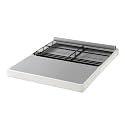 ZINUS No Assembly Metal Box Spring / 4 Inch Grey Mattress Foundation / Sturdy Metal Structure, Queen