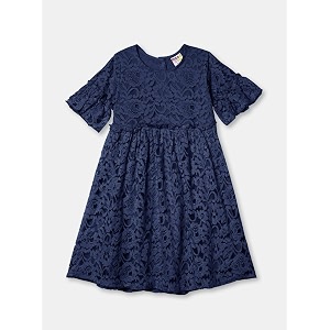 ZION Girls Lace Dress with Bell Sleeves