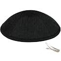 Zion Judaica Deluxe Linen Kippah Kids Yamakas Mens Ceremony Yarmulkes W/Clips