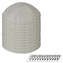 Zion Judaica Deluxe Linen Kippah Kids Yamakas Mens Ceremony Yarmulkes W/Clips