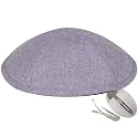 Zion Judaica Deluxe Linen Kippah Kids Yamakas Mens Ceremony Yarmulkes W/Clips