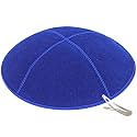 Zion Judaica Genuine Suede Kippot Bulk Packs or Single Pieces Clips Included
