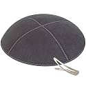 Zion Judaica Genuine Suede Kippot Bulk Packs or Single Pieces Clips Included