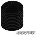 Zion Judaica Genuine Suede Kippot Bulk Packs or Single Pieces Clips Included