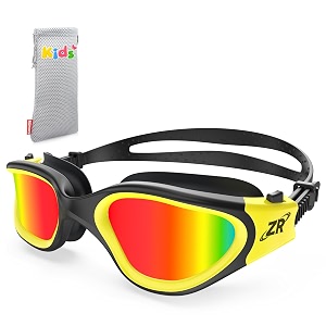zionor kids swim goggles g1 mini uv protection anti-fog polarized swimming goggles for age 6-14
