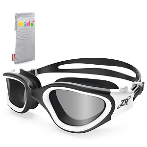 zionor kids swim goggles g1 mini uv protection anti-fog polarized swimming goggles for age 6-14