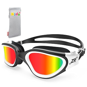 zionor kids swim goggles g1 mini uv protection anti-fog polarized swimming goggles for age 6-14