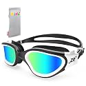 ZIONOR Kids Swim Goggles, G1MINI Polarized Swimming Goggles Comfort for Age 6-14, UV Protection Anti-Fog Adjustable Strap Fit for Child Boys Girls (Gold Lens)