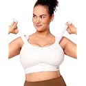 Zip Front Adjustable High Impact Sports Bras for Women Large Breasts Full Coverage Workout Running Removable Pads