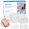 Zip Sutures Butterfly Bandaids – 4-Pack Assorted Sizes, Emergency Wound Closure Kit for Surgical Laceration Repair Without Stitches, Fast Hemostasis Adhesive Strips Bandages (PU)