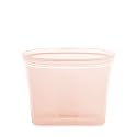 Zip Top Reusable Food Storage Bags | Sandwich Bag [Peach] | Silicone Meal Prep Container | Microwave, Dishwasher and Freezer Safe | Made in the USA