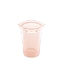 Zip Top Reusable Food Storage Bags | Medium Cup [Peach] | Silicone Meal Prep Container | Microwave, Dishwasher and Freezer Safe | Made in the USA