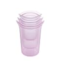 Zip Top Reusable Food Storage Bags | 3 Cup Set [Lavender] | Silicone Meal Prep Container | Microwave, Dishwasher and Freezer Safe | Made in the USA