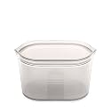 Zip Top Reusable Food Storage Bags | Large Dish [Gray] | Silicone Meal Prep Container | Microwave, Dishwasher and Freezer Safe | Made in the USA