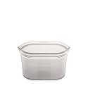 Zip Top Reusable Food Storage Bags | Small Dish [Gray] | Silicone Meal Prep Container | Microwave, Dishwasher and Freezer Safe | Made in the USA