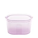 Zip Top Reusable Food Storage Bags | Large Dish [Lavender] | Silicone Meal Prep Container | Microwave, Dishwasher and Freezer Safe | Made in the USA