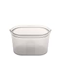 Zip Top Reusable Food Storage Bags | Medium Dish [Gray] | Silicone Meal Prep Container | Microwave, Dishwasher and Freezer Safe | Made in the USA