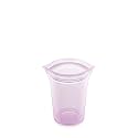 Zip Top Reusable Food Storage Bags | Small Cup [Lavender] | Silicone Meal Prep Container | Microwave, Dishwasher and Freezer Safe | Made in the USA