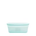 Zip Top Reusable Food Storage Bags | Snack Bag [Teal] | Silicone Meal Prep Container | Microwave, Dishwasher and Freezer Safe | Made in the USA