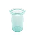 Zip Top Reusable Food Storage Bags | Large Cup [Teal] | Silicone Meal Prep Container | Microwave, Dishwasher and Freezer Safe | Made in the USA