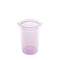 Zip Top Reusable Food Storage Bags | Medium Cup [Lavender] | Silicone Meal Prep Container | Microwave, Dishwasher and Freezer Safe | Made in the USA