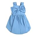 Big Bow Design Sleeveless Dress Girls Summer