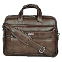Zipline Laptop bags for men office use | Synthetic Leather Laptop Bag for Man Women, 15.6" Compatible Laptop, Macbook, Macbook Pro Messenger Bags for Men &amp; Women (1-Brown Bag)