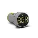 ZIPP Digital Volt Metar Display Gauge Volt Voltage Meter Indicator Lamp Tester Measuring Range AC Voltage/Current Meter LED Display Voltmeter Range- 20-500V (AC 20-500V Round Yellow)