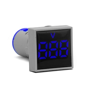 zipp volt metar digital display gauge volt voltage meter indicator lamp tester measuring range ac voltagecurrent meter led display voltmeter range- 20-500v ac 20-500v square blue