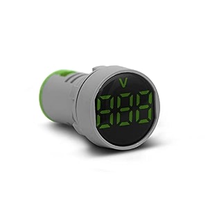zipp volt metar digital display gauge volt voltage meter indicator lamp tester measuring range ac voltagecurrent meter led display voltmeter range- 20-500v ac 20-500v round green