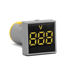 zipp volt metar digital display gauge volt voltage meter indicator lamp tester measuring range ac voltagecurrent meter led display voltmeter range- 20-500v ac 20-500v square yellow
