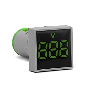 zipp volt metar digital display gauge volt voltage meter indicator lamp tester measuring range ac voltagecurrent meter led display voltmeter range- 20-500v ac 20-500v square green
