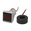 ZIPP Volt Metar Digital Display Gauge Volt Voltage Meter Indicator Lamp Tester Measuring Range AC Voltage/Current Meter LED Display Voltmeter Range- 20-500v (AC 20-500V Round Blue)
