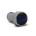 ZIPP Volt Metar Digital Display Gauge Volt Voltage Meter Indicator Lamp Tester Measuring Range AC Voltage/Current Meter LED Display Voltmeter Range- 20-500v (AC 20-500V Round Blue)