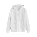 Zipper Solid Black Full Sleeves Hooded Neck